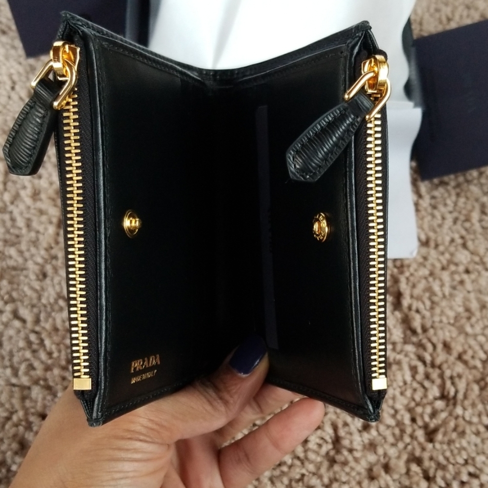 Prada Vitello Move Wallet, Nero, Black - Picture 6 of 8